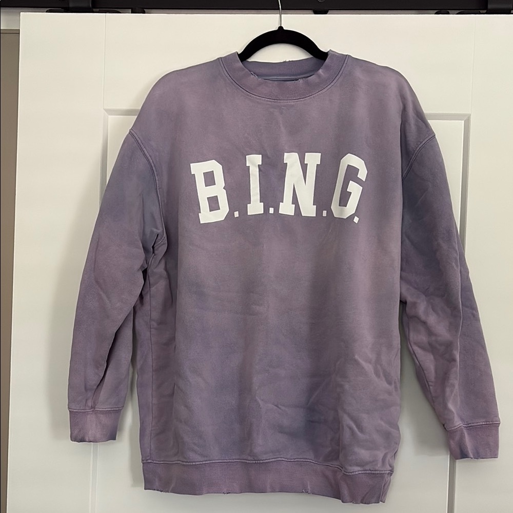 ANINE BING Purple crew neck
